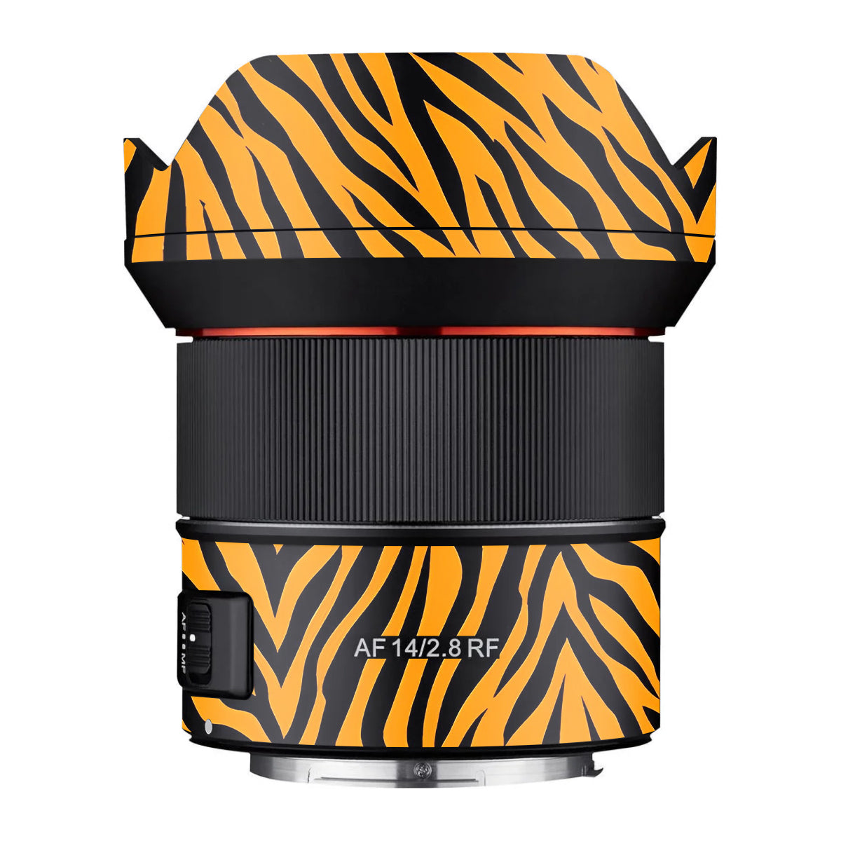 Zebra Gold Pattern Samyang AF 14mm F/2.8 RF Camera Lens Skin