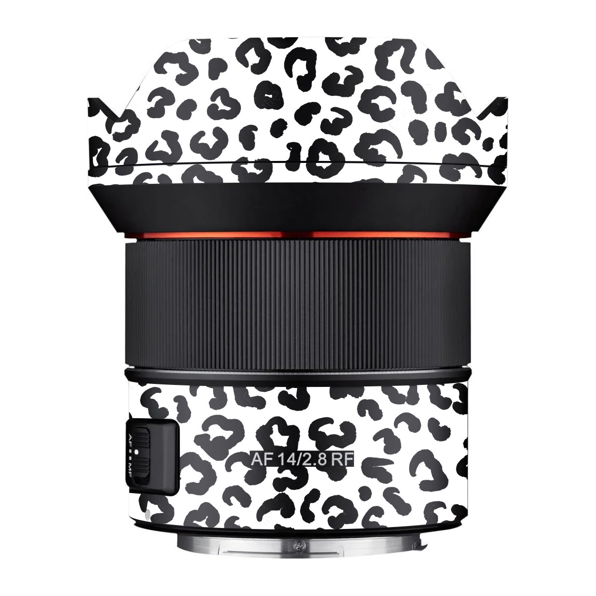White Leopard Samyang AF 14mm F/2.8 RF Camera Lens Skin