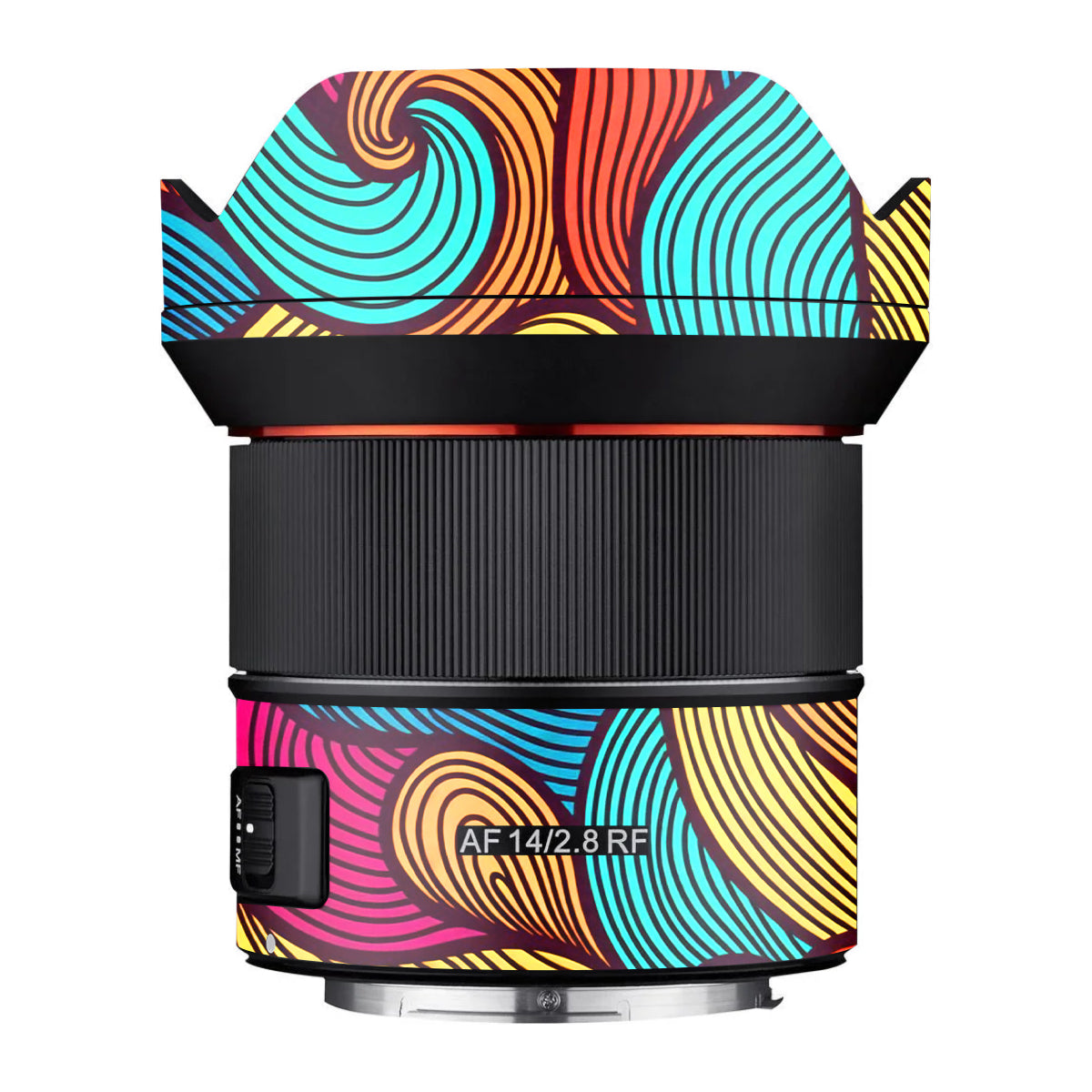 Retro Colorful Doodle Art Pattern Samyang AF 14mm F/2.8 RF Camera Lens Skin