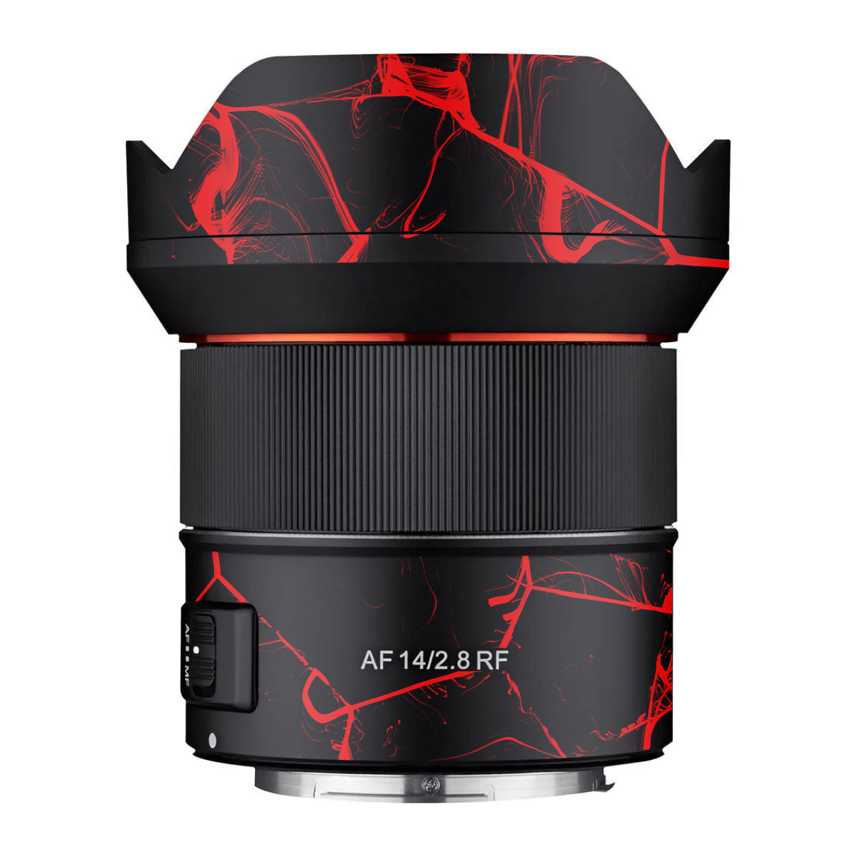 Red Neural Grid Samyang AF 14mm F/2.8 RF Camera Lens Skin