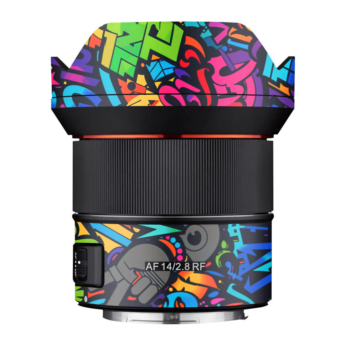 Colorful Urban Street Art Lettering Samyang AF 14mm F/2.8 RF Camera Lens Skin
