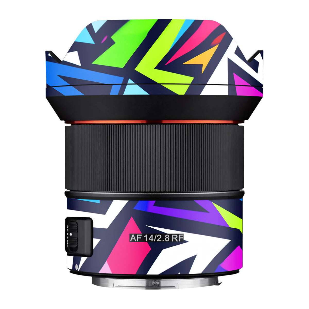Bold Geometric Pop Samyang AF 14mm F/2.8 RF Camera Lens Skin