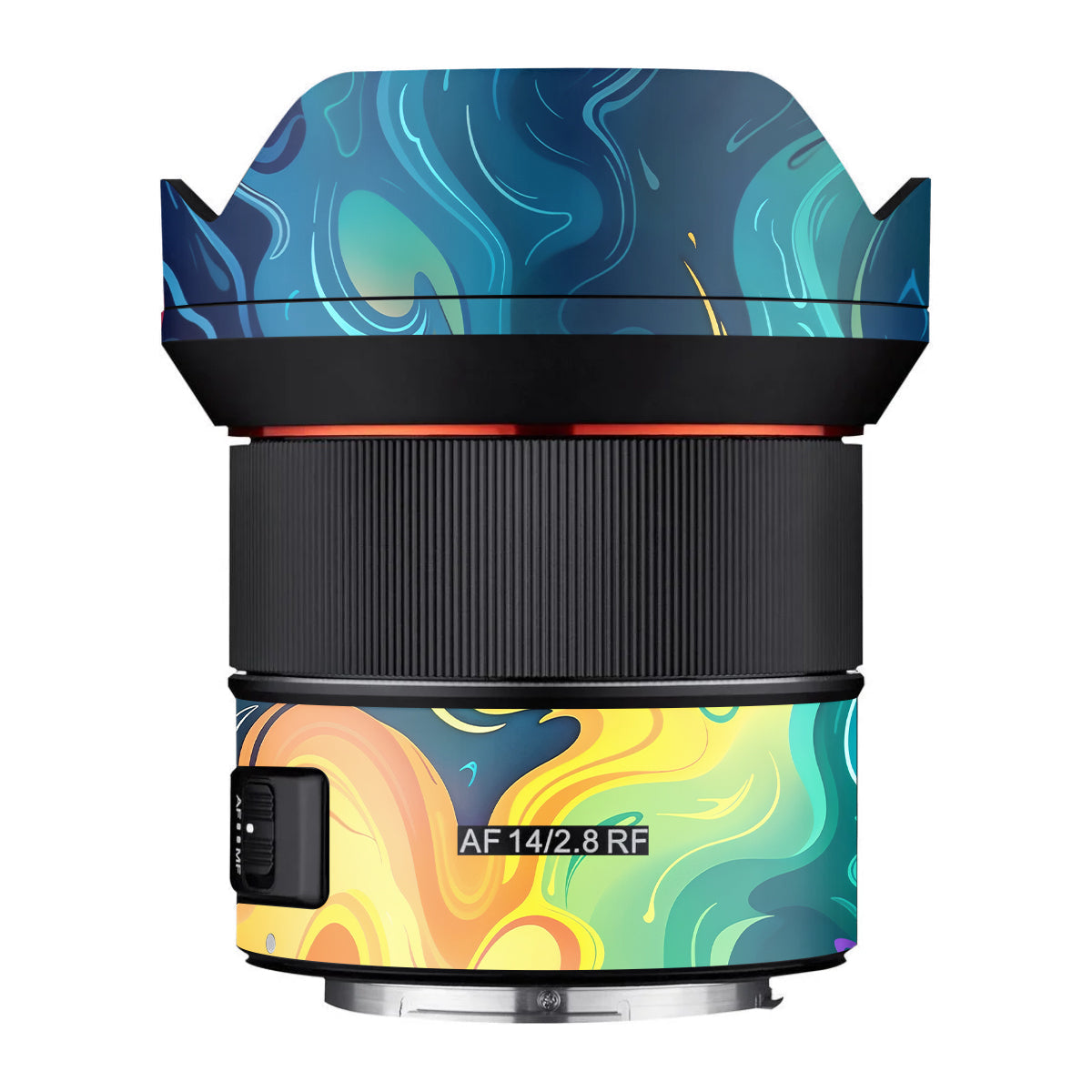 Rainbow Liquid Fusion Samyang AF 14mm F/2.8 RF Camera Lens Skin