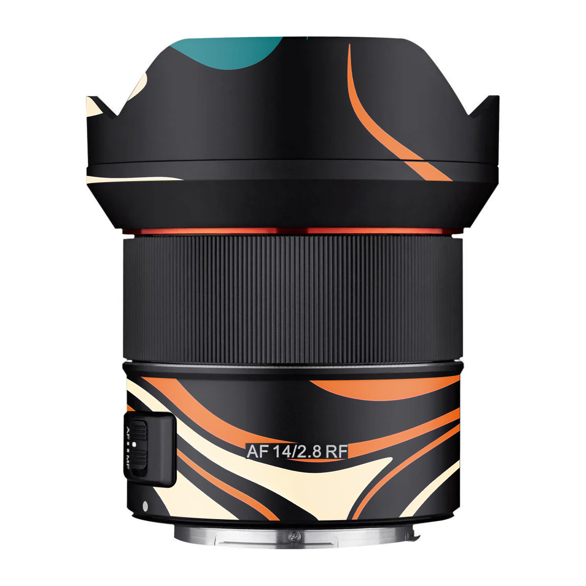 Mid-Century Abstract Swirl Samyang AF 14mm F/2.8 RF Camera Lens Skin