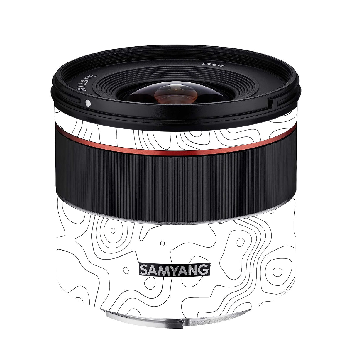 White Contour Design Samyang FE 18mm F/2.8 Camera Lens Skin