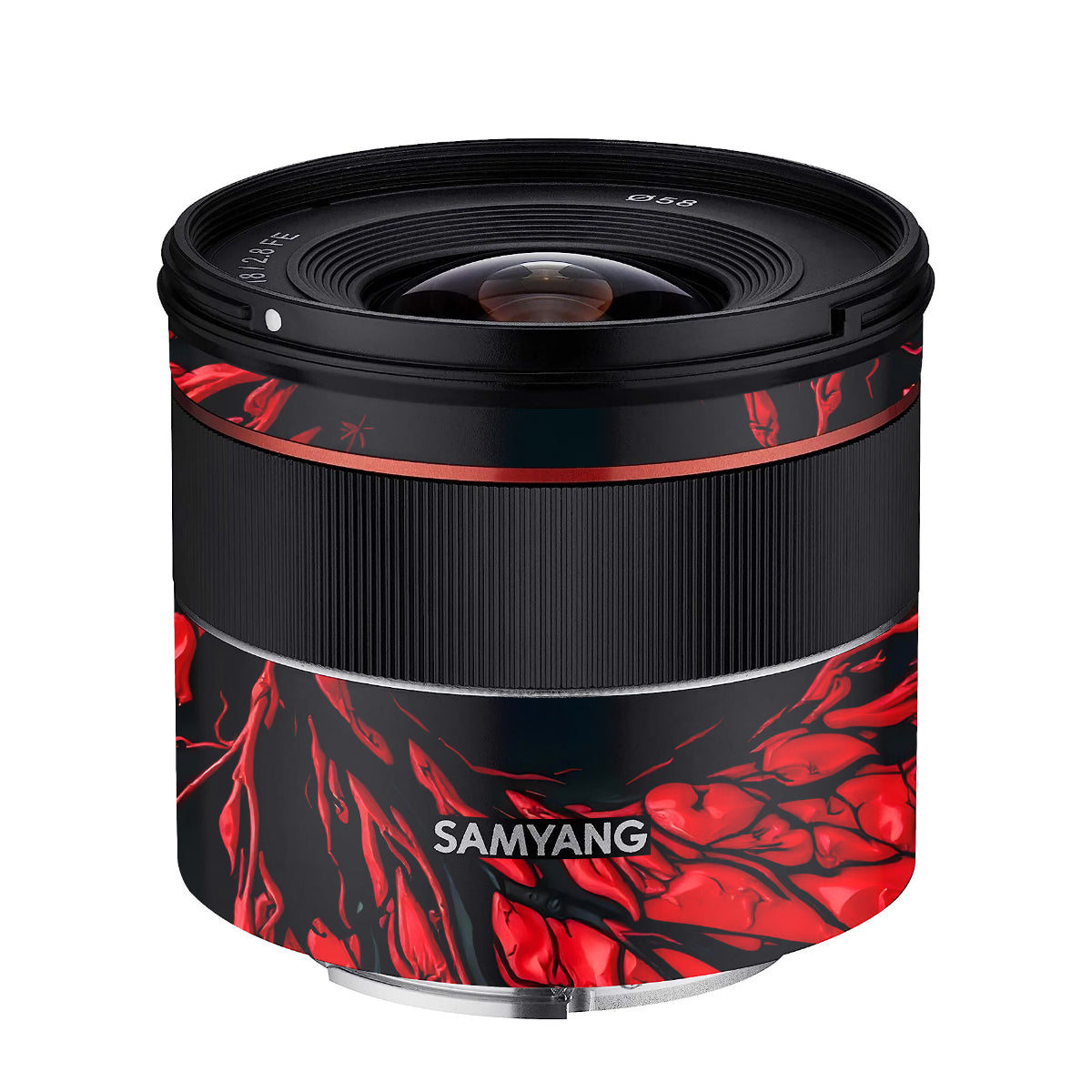 Venom Red Samyang FE 18mm F/2.8 Camera Lens Skin