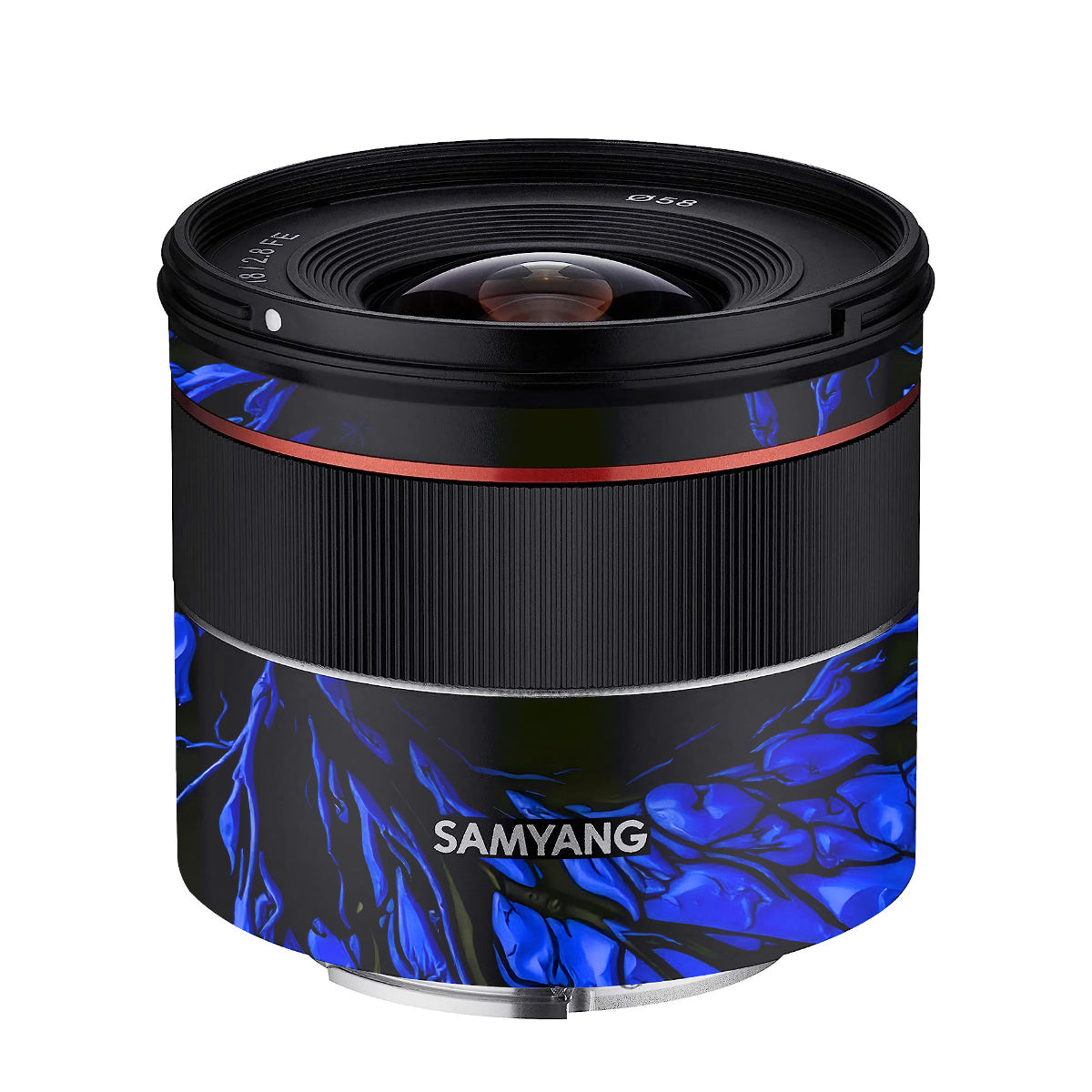 Venom Blue Samyang FE 18mm F/2.8 Camera Lens Skin