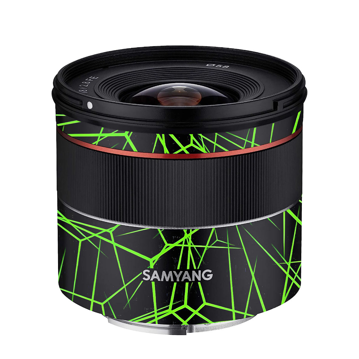 Neon Grid Samyang FE 18mm F/2.8 Camera Lens Skin