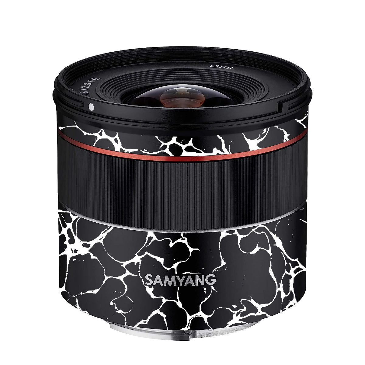 White Web Samyang FE 18mm F/2.8 Camera Lens Skin