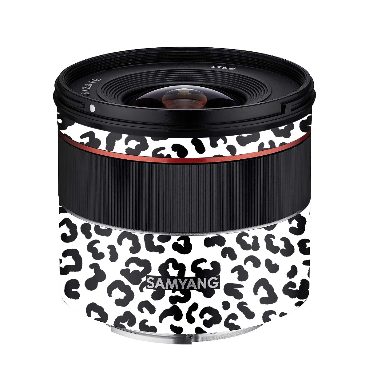 White Leopard Samyang FE 18mm F/2.8 Camera Lens Skin
