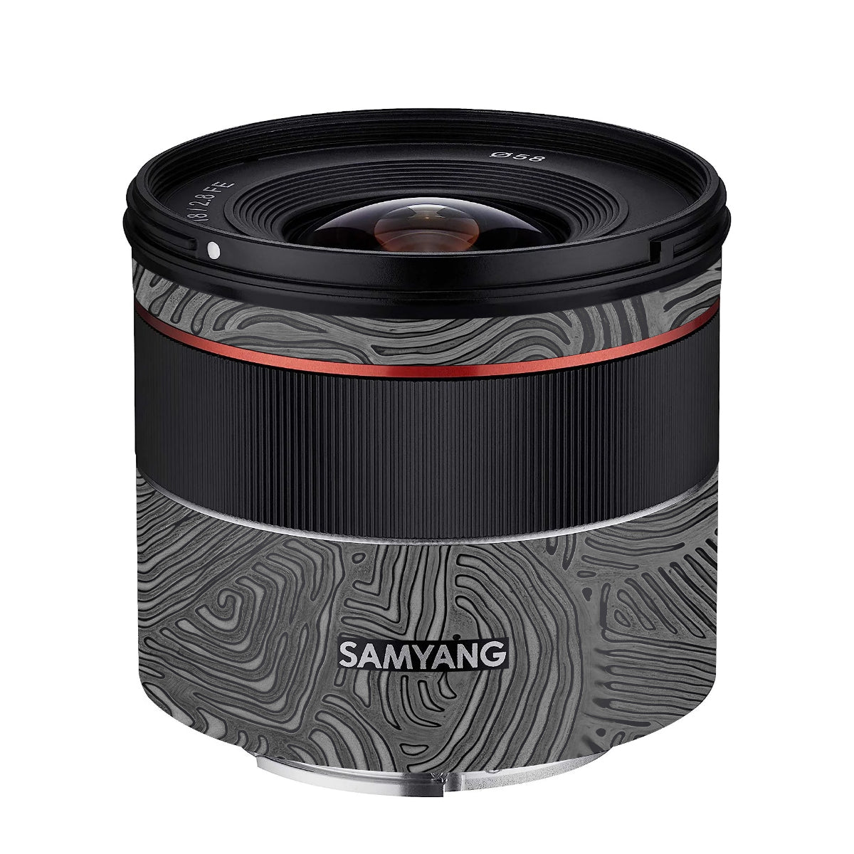 Monochrome Line Maze Samyang FE 18mm F/2.8 Camera Lens Skin