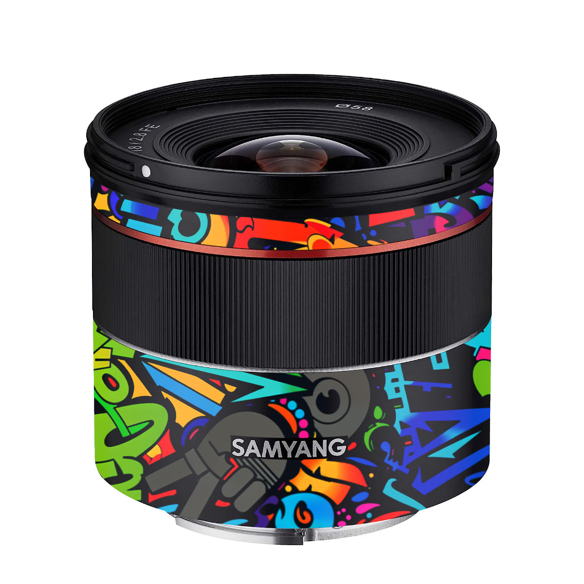 Colorful Urban Street Art Lettering Samyang FE 18mm F/2.8 Camera Lens Skin