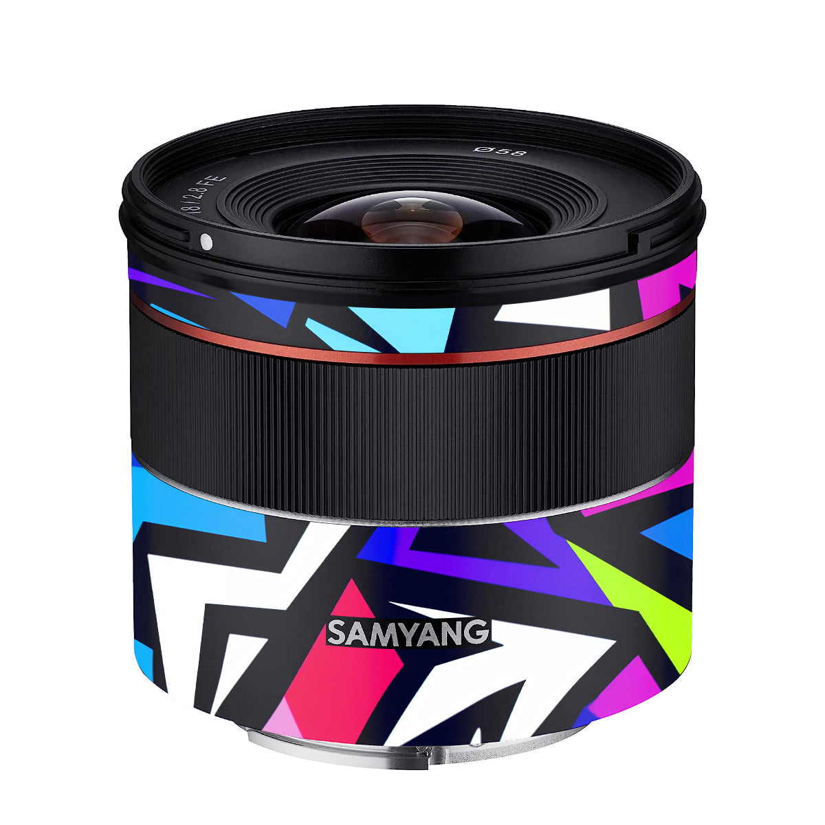 Bold Geometric Pop Samyang FE 18mm F/2.8 Camera Lens Skin