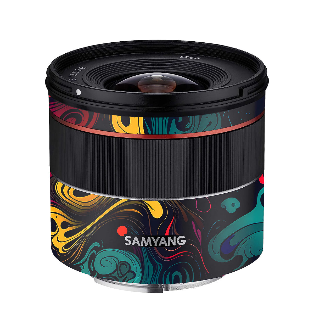 Psychedelic Color Swirl Samyang FE 18mm F/2.8 Camera Lens Skin