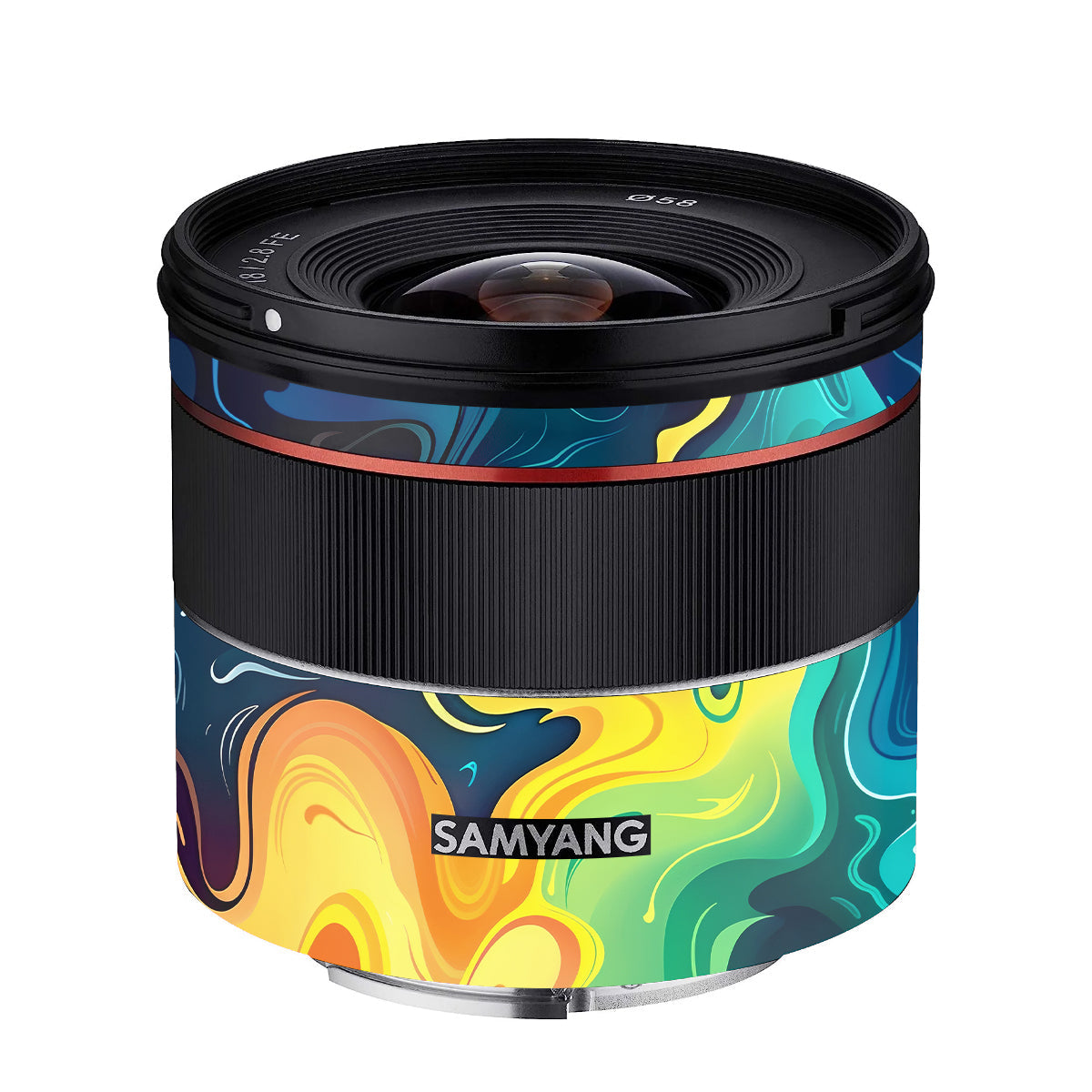Rainbow Liquid Fusion Samyang FE 18mm F/2.8 Camera Lens Skin