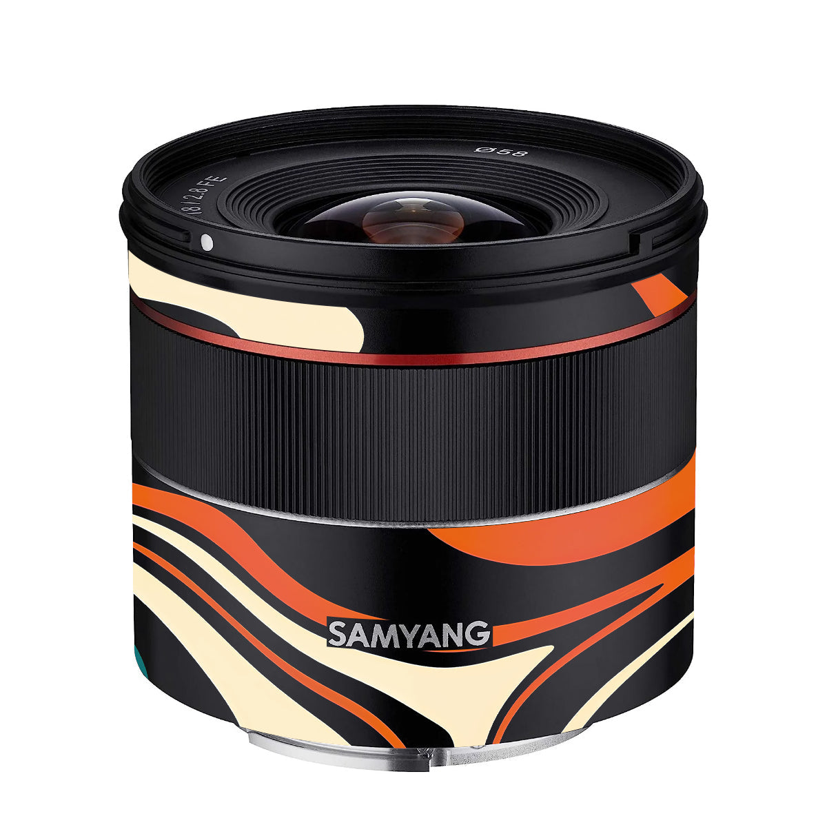 Mid-Century Abstract Swirl Samyang FE 18mm F/2.8 Camera Lens Skin