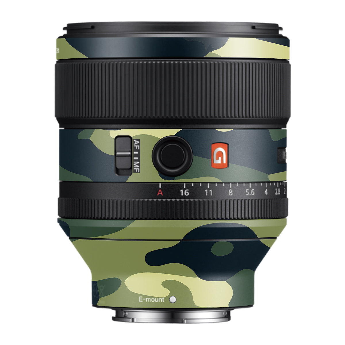 Forest Green Camo Samyang FE 85mm F/1.4 Camera Lens Skin