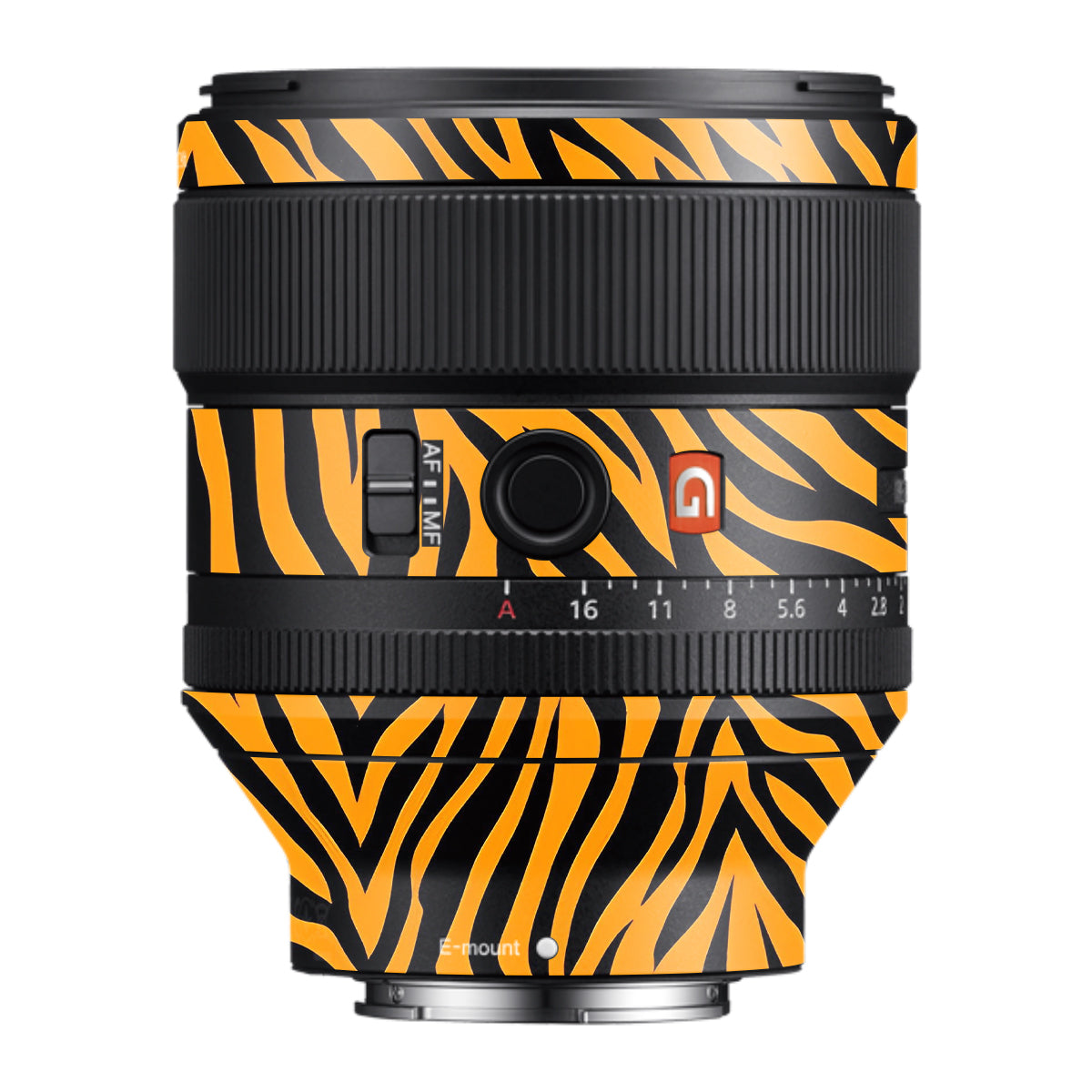 Zebra Gold Pattern Samyang FE 85mm F/1.4 Camera Lens Skin