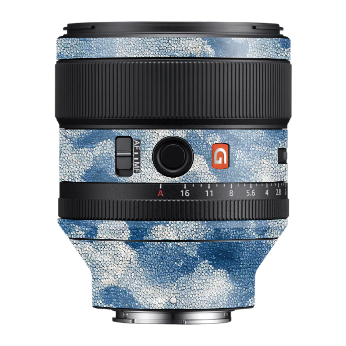 Blue Watercolor Fabric Samyang FE 85mm F/1.4 Camera Lens Skin