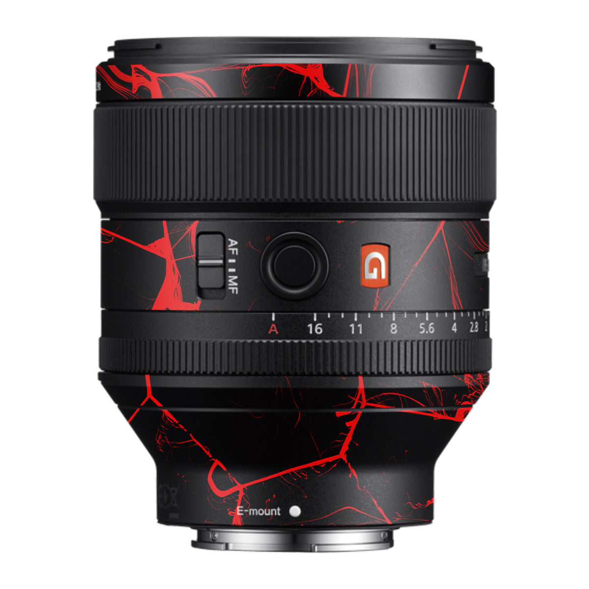 Red Neural Grid Samyang FE 85mm F/1.4 Camera Lens Skin