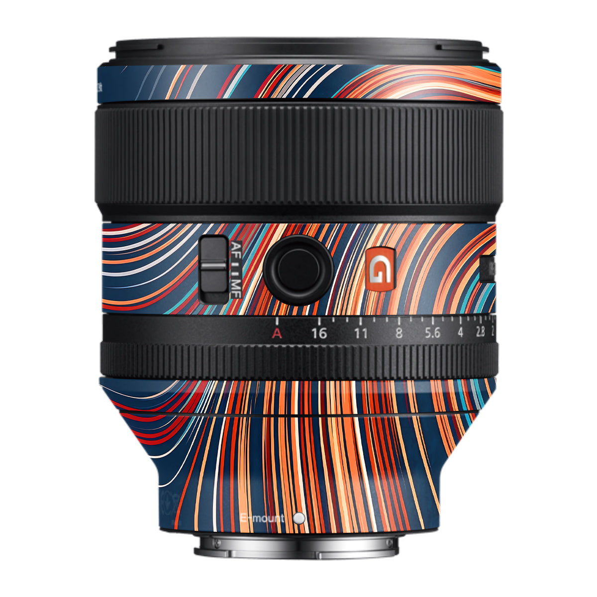Retro Abstract Striped Swirl Samyang FE 85mm F/1.4 Camera Lens Skin