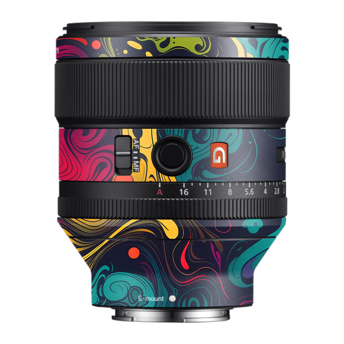Psychedelic Color Swirl Samyang FE 85mm F/1.4 Camera Lens Skin