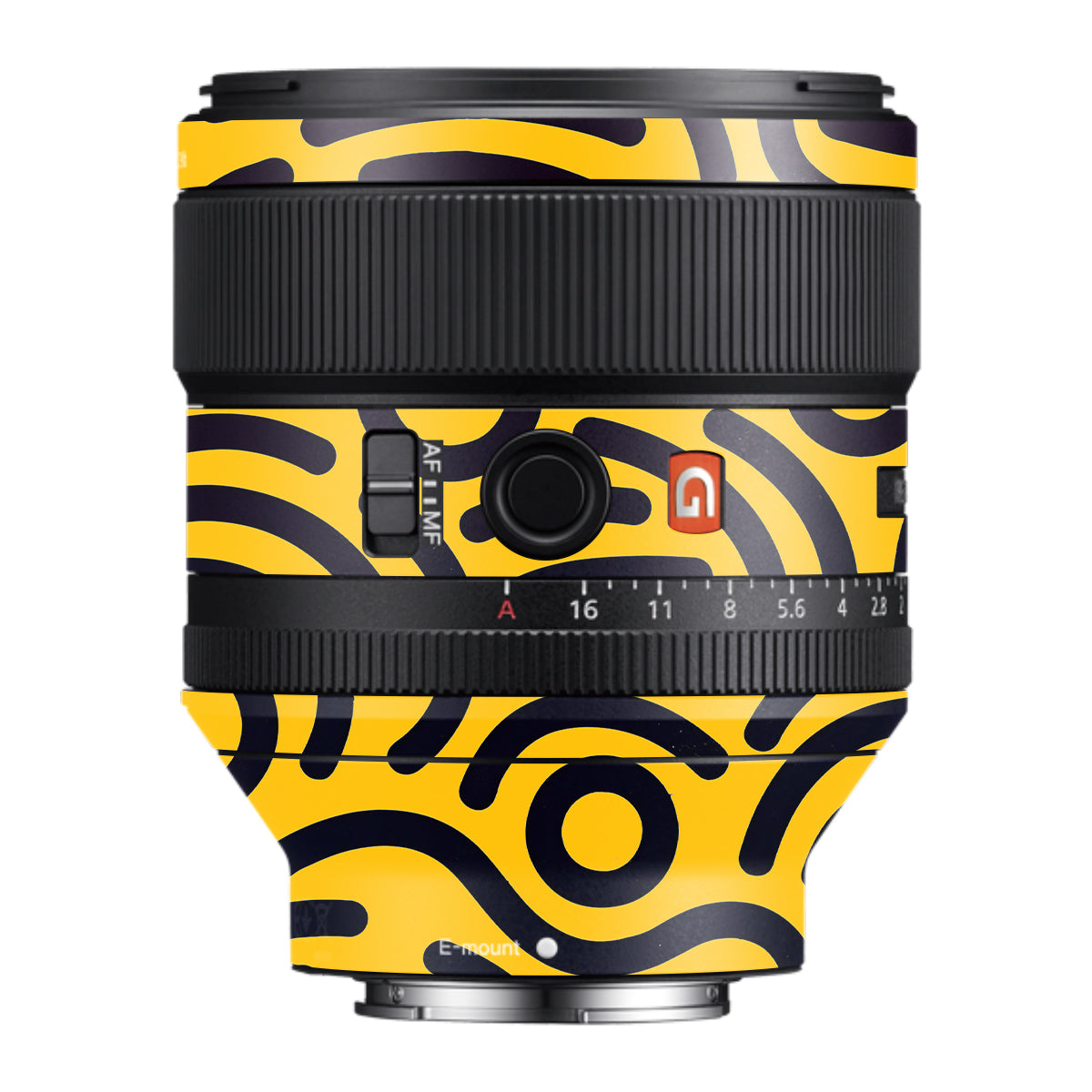 Minimal Yellow Wave Samyang FE 85mm F/1.4 Camera Lens Skin