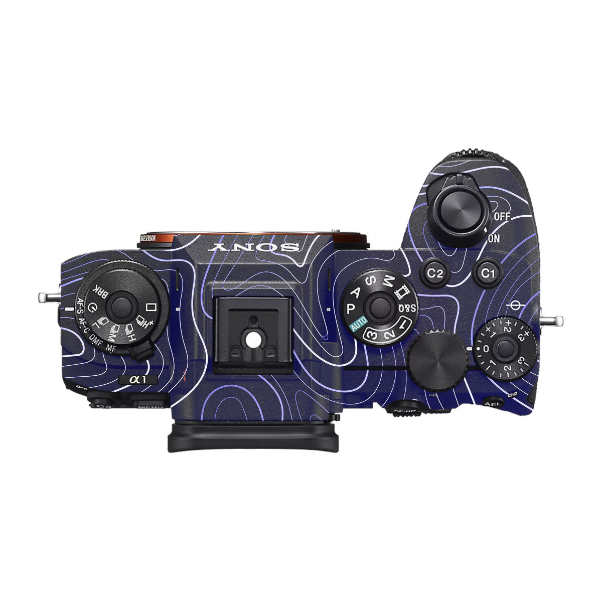 Deep Blue Contour Sony A1 Camera Skin