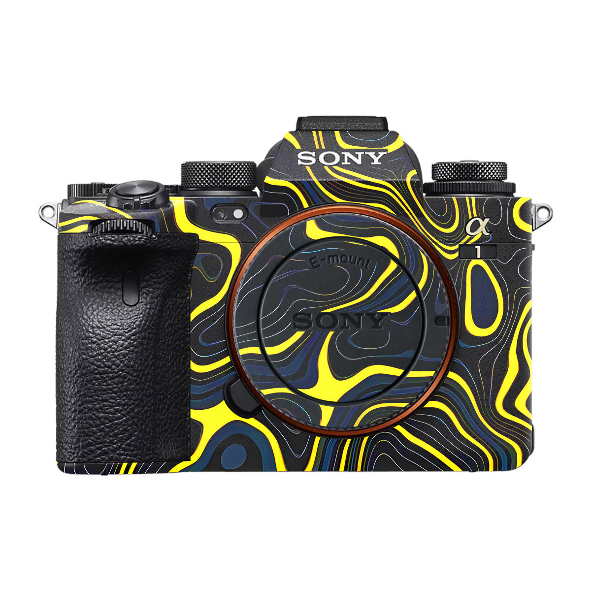 Neon Lava Contours Sony A1 Camera Skin