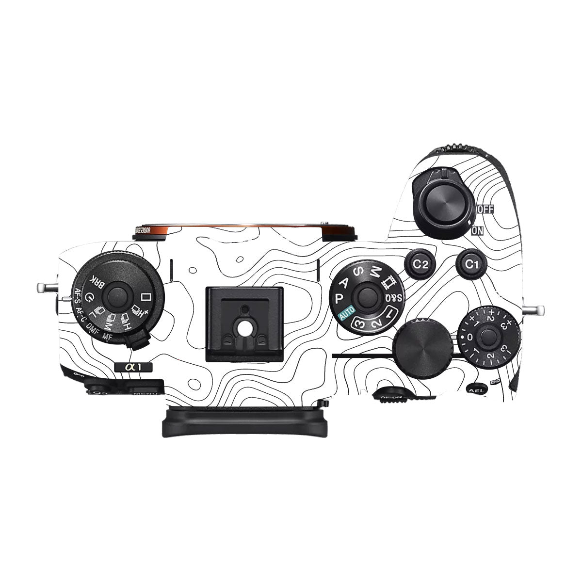 White Contour Design Sony A1 Camera Skin