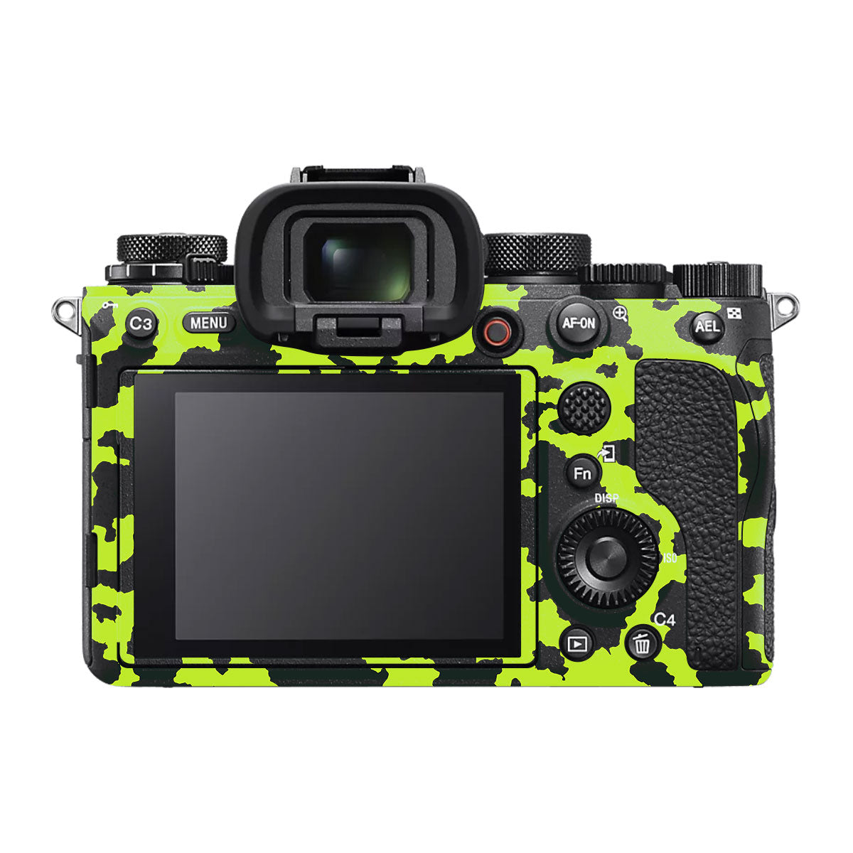 Neon Green Splatter Sony A1 Camera Skin