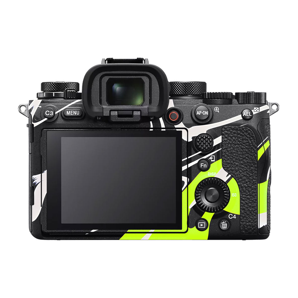 Neon Green and Black Pattern Sony A1 Camera Skin