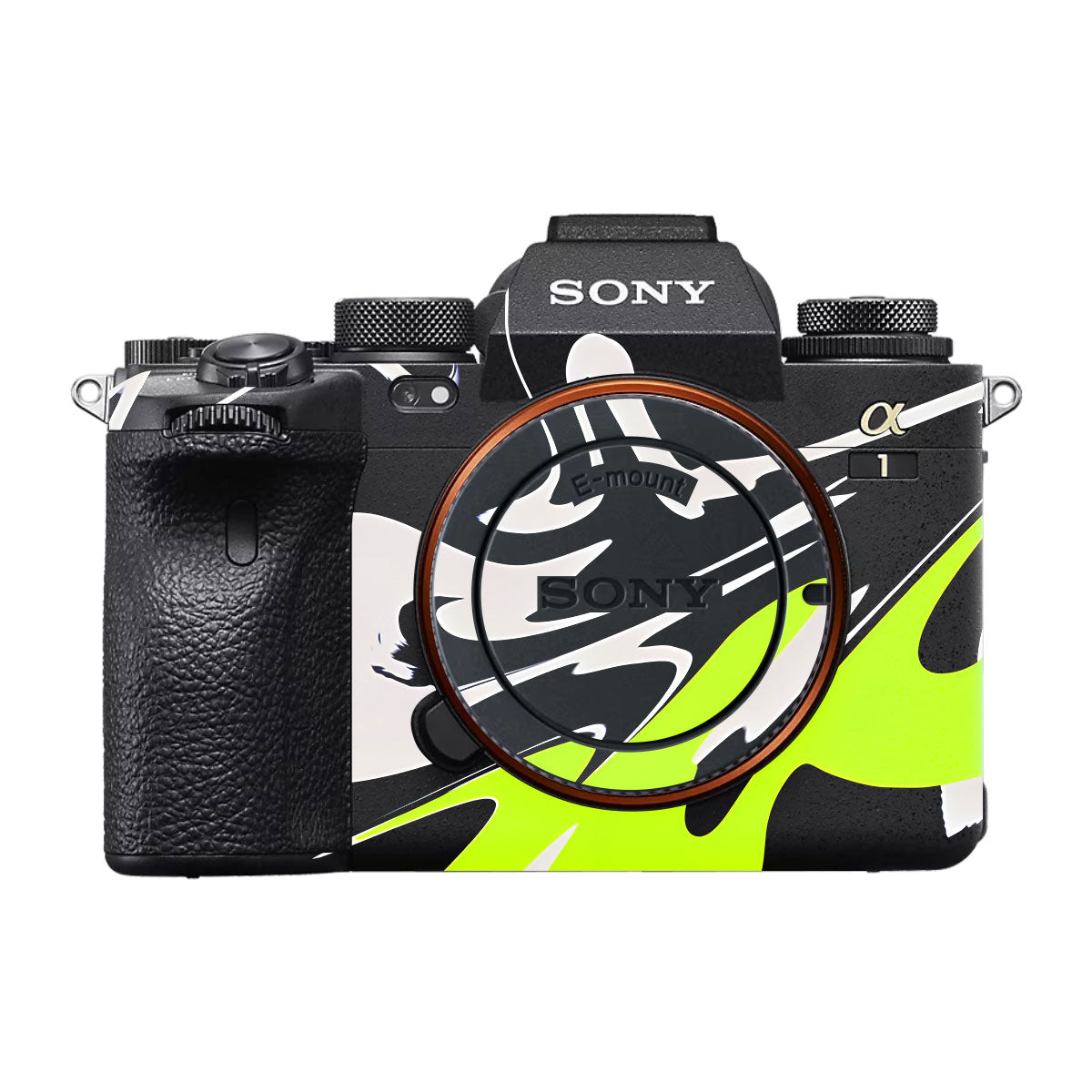 Neon Green and Black Pattern Sony A1 Camera Skin