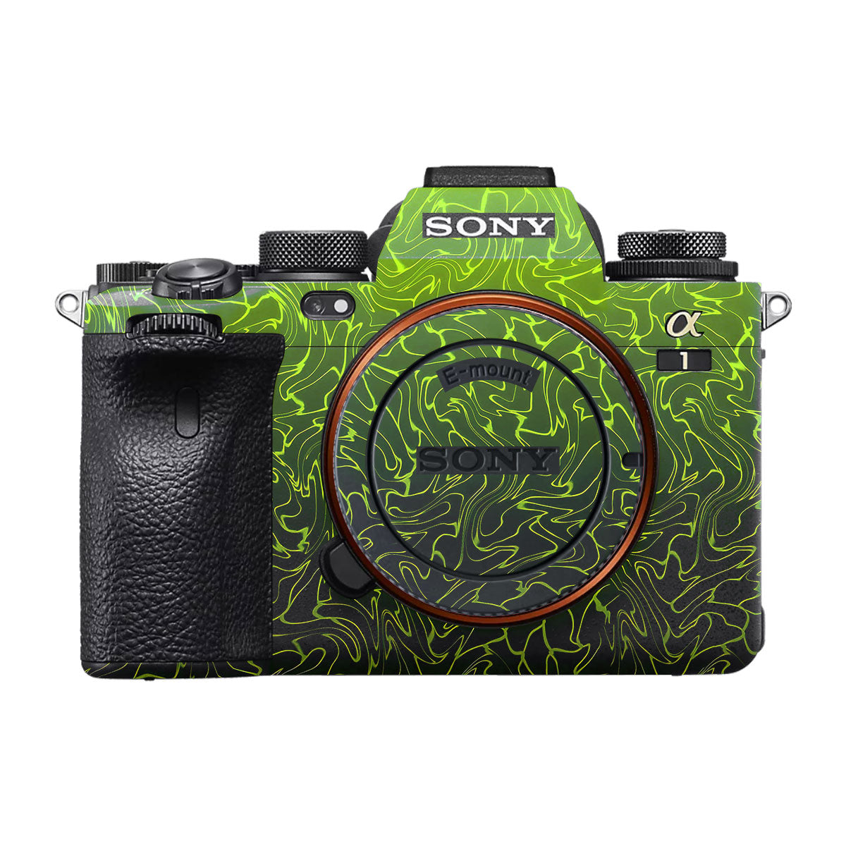 Lime Yellow to Black Gradient Sony A1 Camera Skin