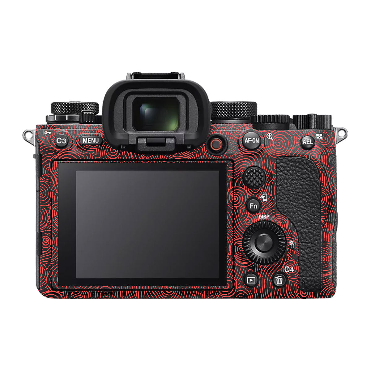 Red Spirals Sony A1 Camera Skin