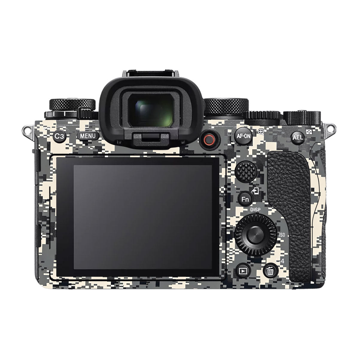 Grey Black Pixel Sony A1 Camera Skin