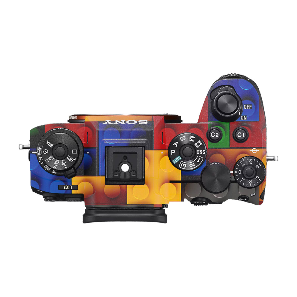 Colorful LEGO Brick Wall Pattern Sony A1 Camera Skin