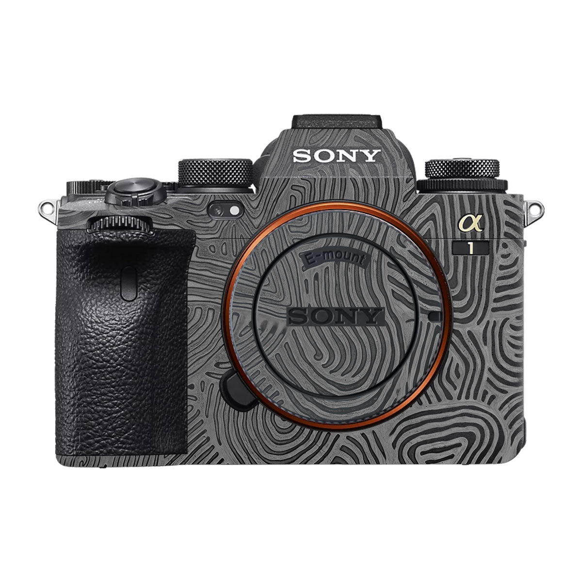 Monochrome Line Maze Sony A1 Camera Skin