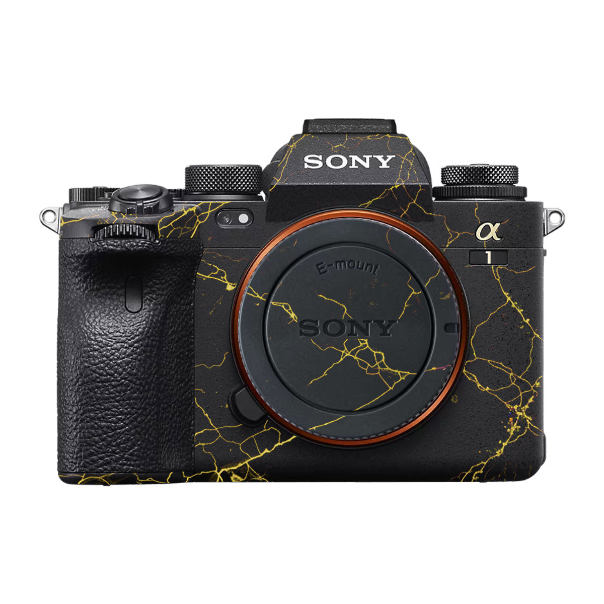 Electric Gold Veins Sony A1 Camera Skin