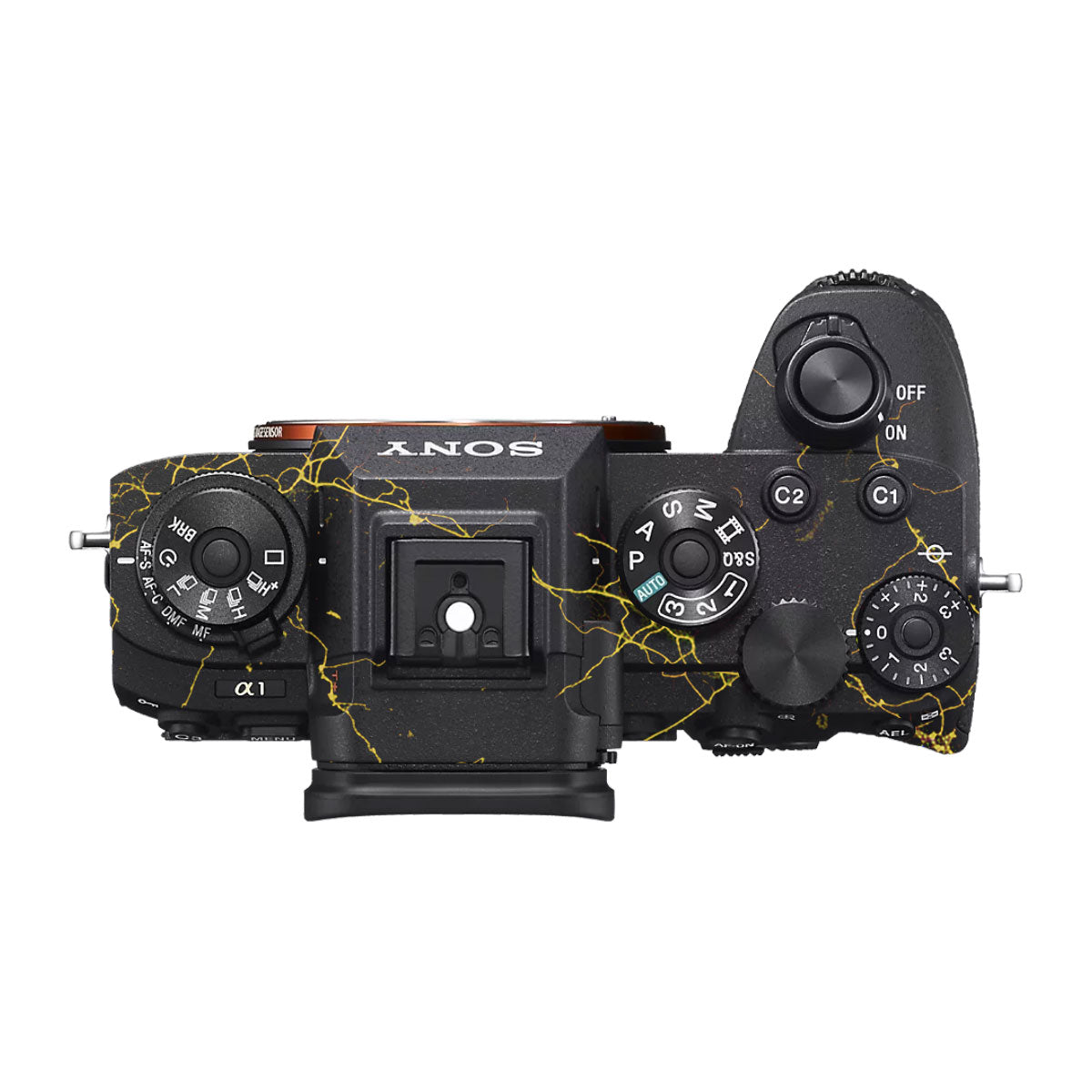 Electric Gold Veins Sony A1 Camera Skin