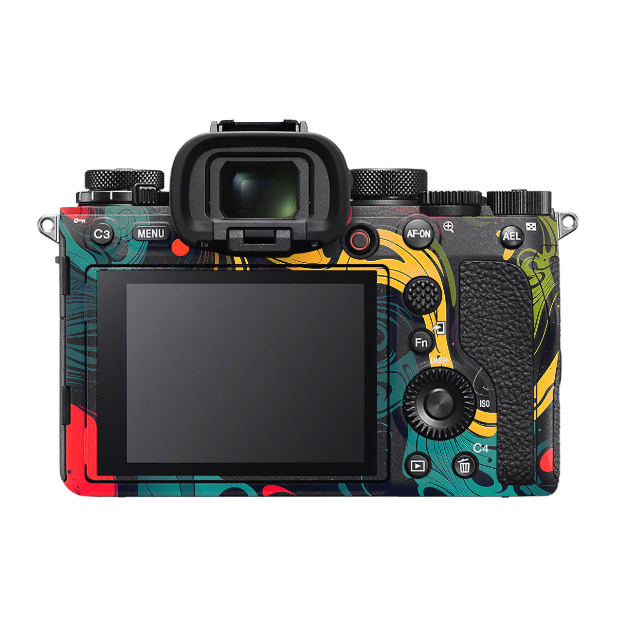 Psychedelic Color Swirl Sony A1 Camera Skin