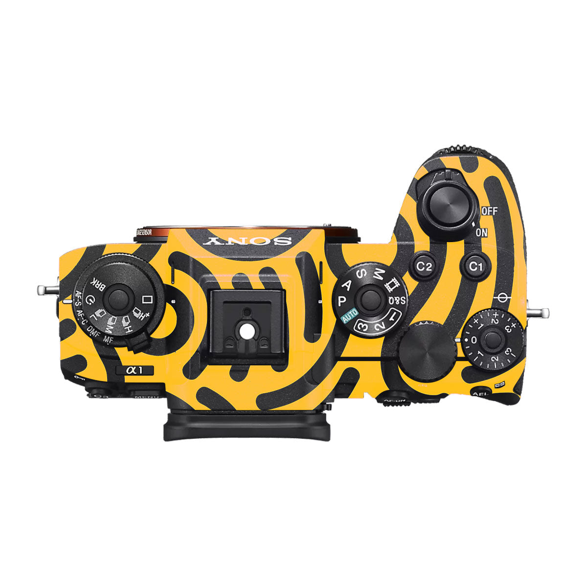 Minimal Yellow Wave Sony A1 Camera Skin