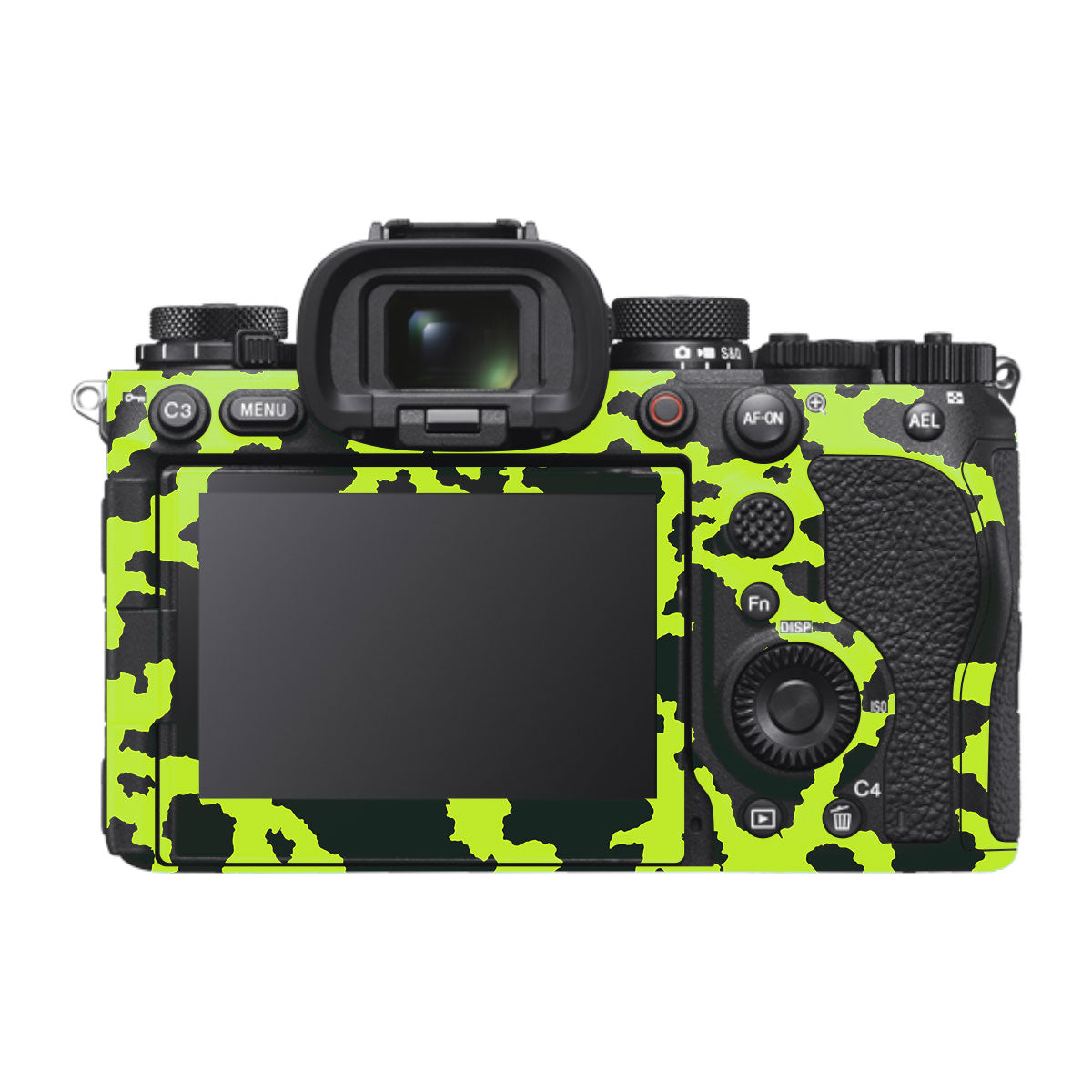 Neon Green Splatter Sony A1 Mark II Camera Skin