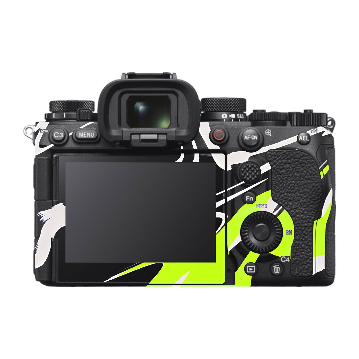Neon Green and Black Pattern Sony A1 Mark II Camera Skin