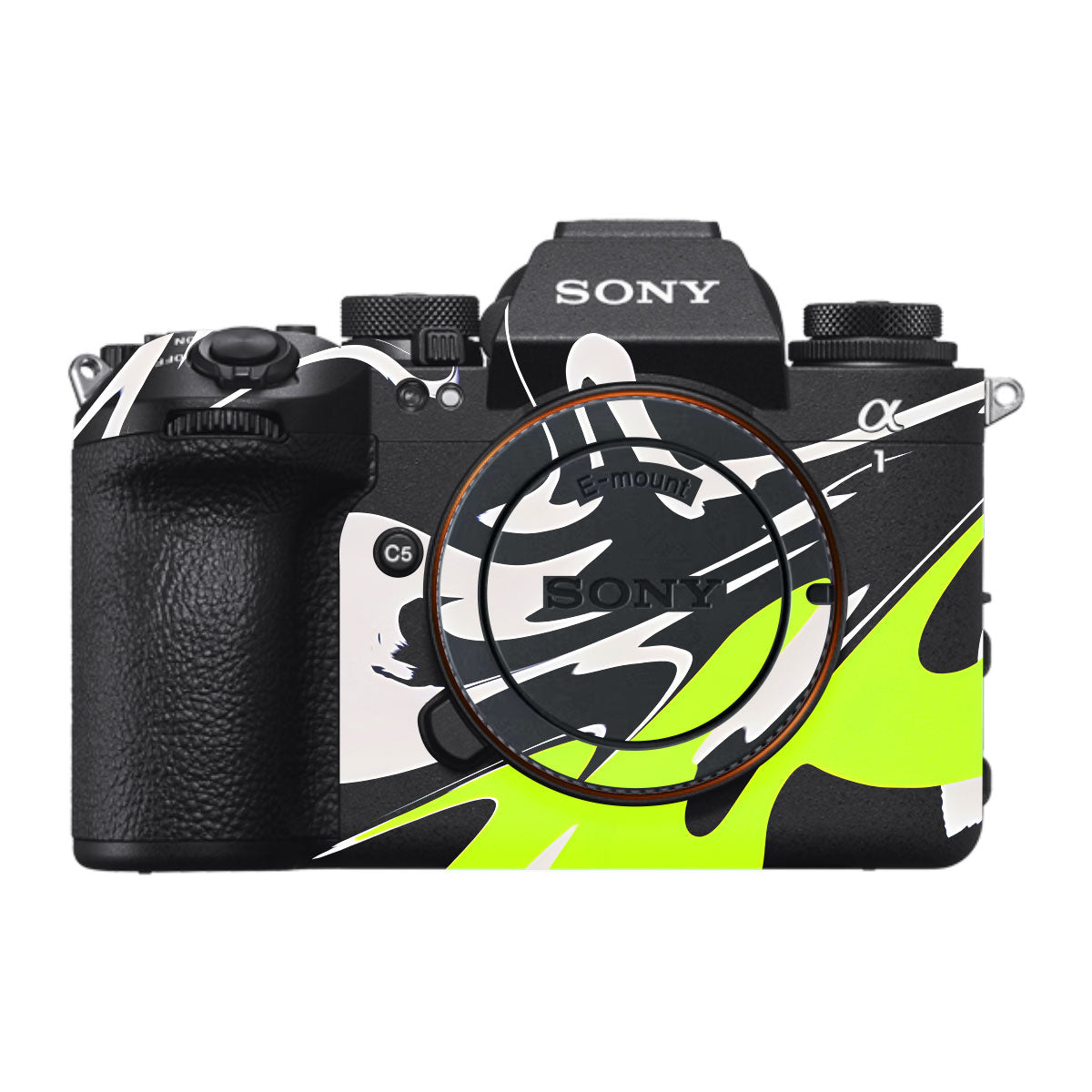 Neon Green and Black Pattern Sony A1 Mark II Camera Skin