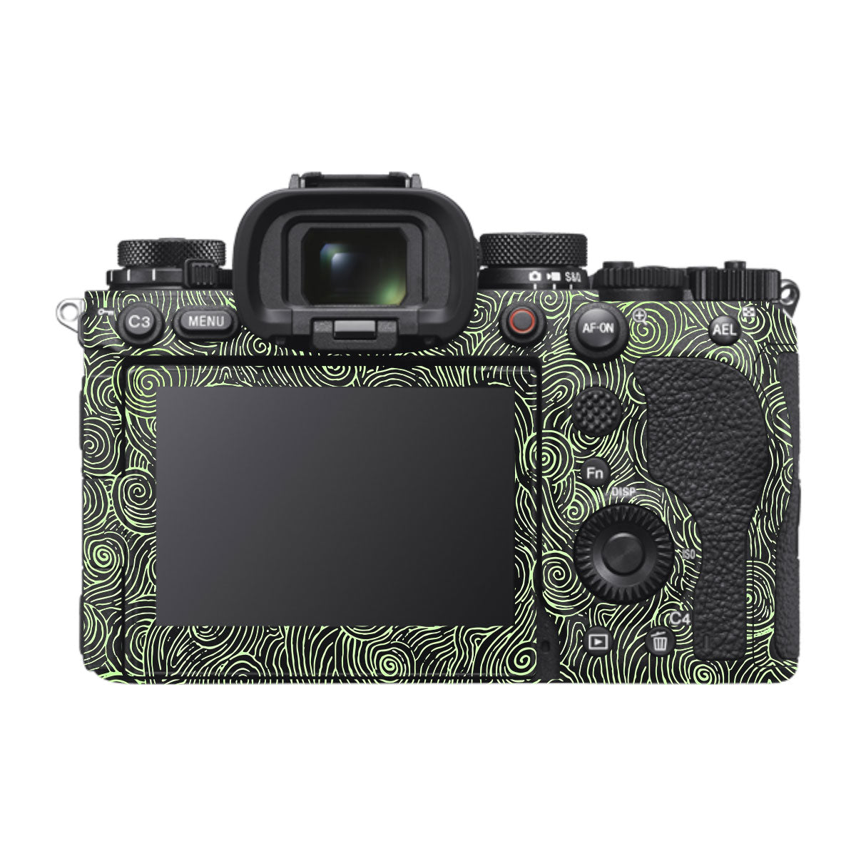 Green Spirals Sony A1 Mark II Camera Skin