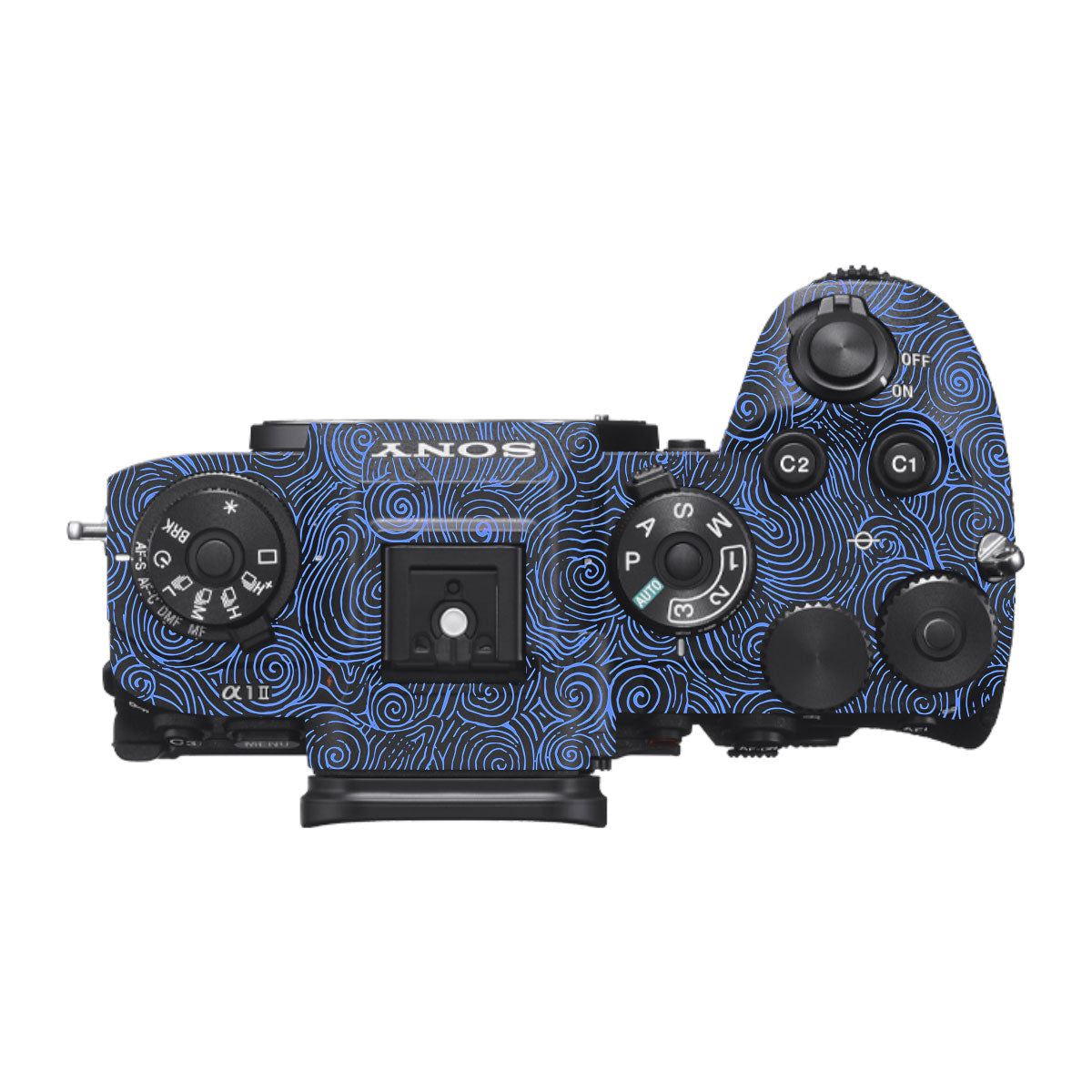 Blue Spirals Sony A1 Mark II Camera Skin