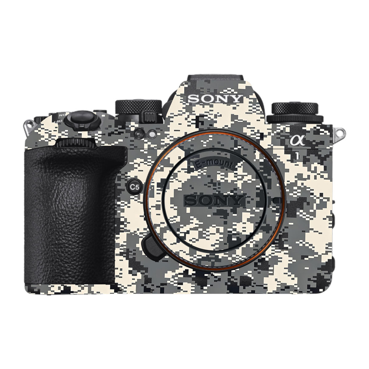 Grey Black Pixel Sony A1 Mark II Camera Skin