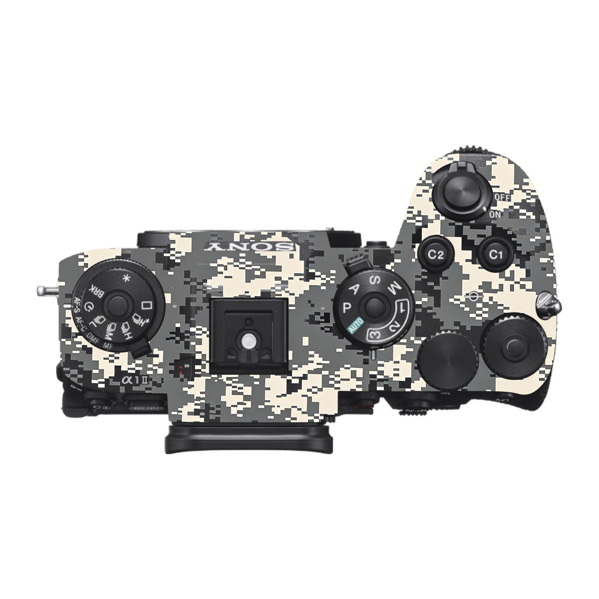 Grey Black Pixel Sony A1 Mark II Camera Skin