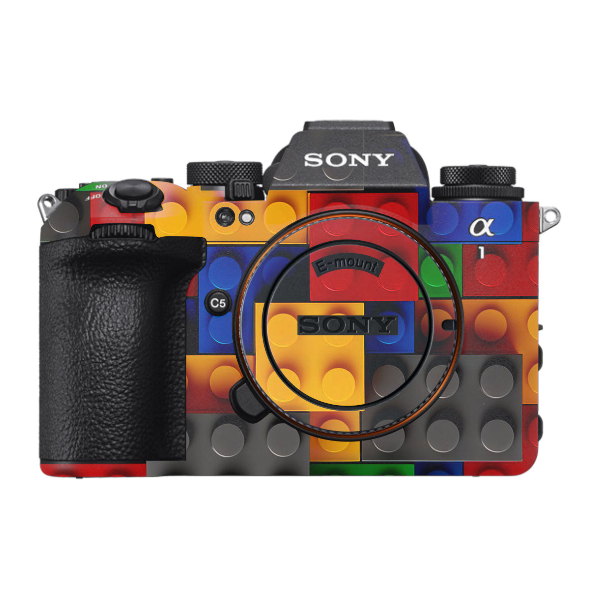 Colorful LEGO Brick Wall Pattern Sony A1 Mark II Camera Skin